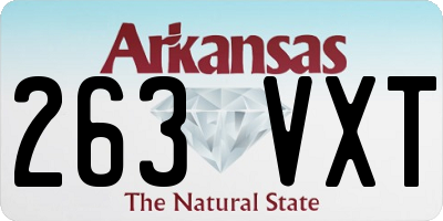AR license plate 263VXT