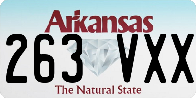 AR license plate 263VXX