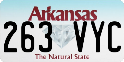AR license plate 263VYC