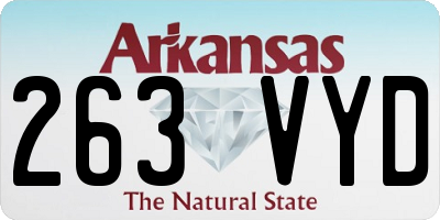 AR license plate 263VYD
