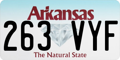 AR license plate 263VYF