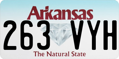 AR license plate 263VYH