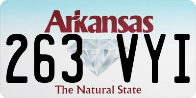 AR license plate 263VYI