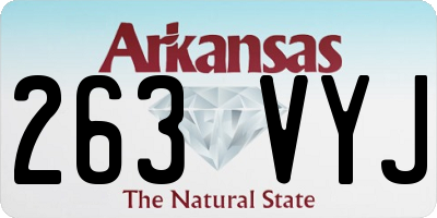AR license plate 263VYJ