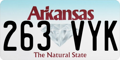 AR license plate 263VYK
