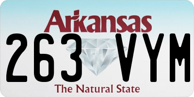 AR license plate 263VYM