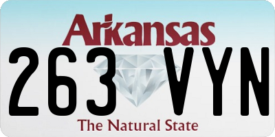 AR license plate 263VYN