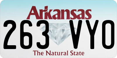 AR license plate 263VYO