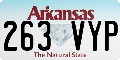 AR license plate 263VYP