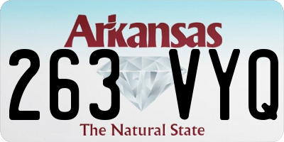 AR license plate 263VYQ