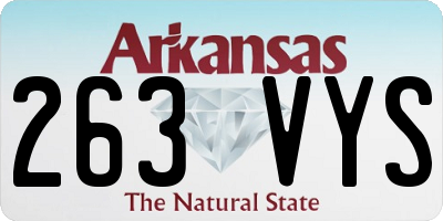 AR license plate 263VYS