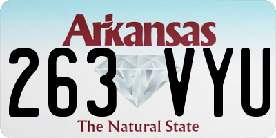 AR license plate 263VYU