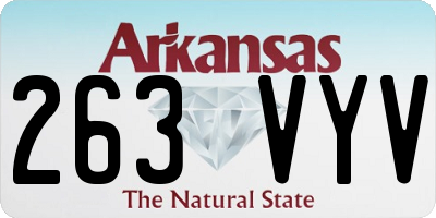 AR license plate 263VYV