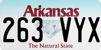 AR license plate 263VYX