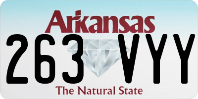 AR license plate 263VYY