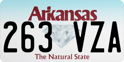 AR license plate 263VZA