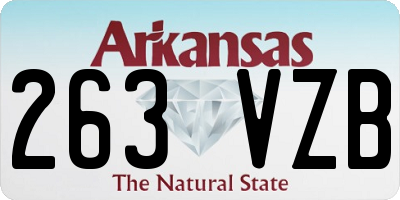 AR license plate 263VZB