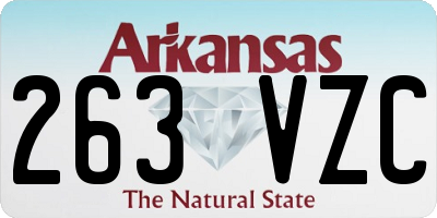 AR license plate 263VZC