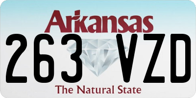 AR license plate 263VZD