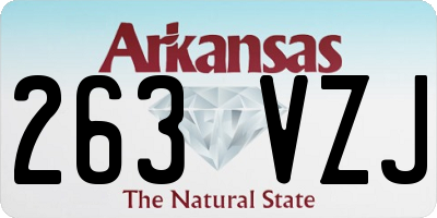 AR license plate 263VZJ