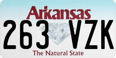 AR license plate 263VZK