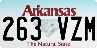 AR license plate 263VZM