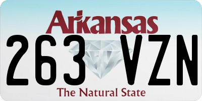 AR license plate 263VZN