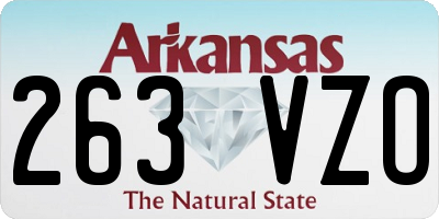 AR license plate 263VZO