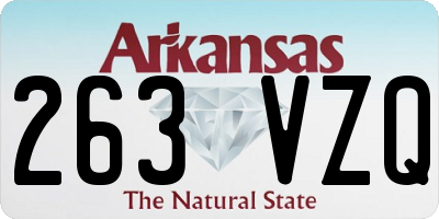 AR license plate 263VZQ