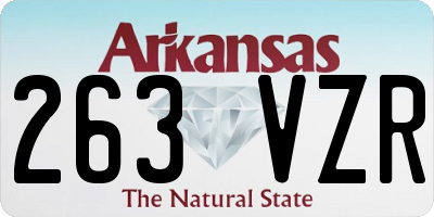 AR license plate 263VZR
