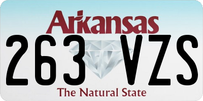 AR license plate 263VZS