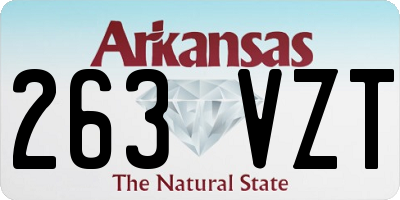 AR license plate 263VZT
