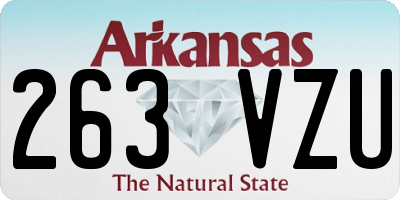 AR license plate 263VZU