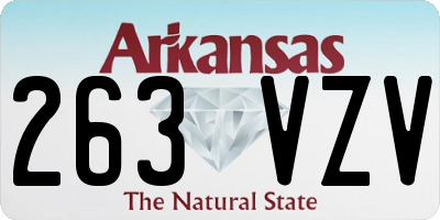 AR license plate 263VZV