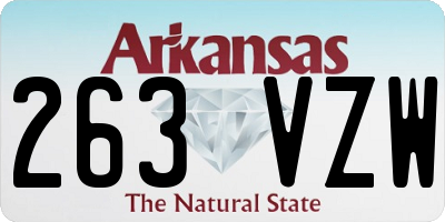 AR license plate 263VZW