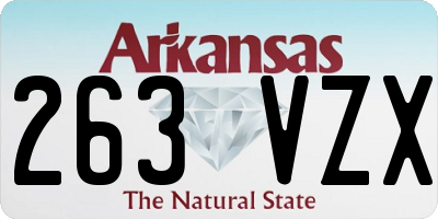 AR license plate 263VZX