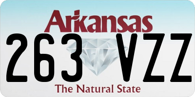AR license plate 263VZZ