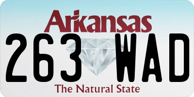 AR license plate 263WAD