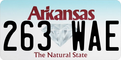 AR license plate 263WAE