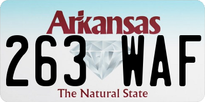 AR license plate 263WAF