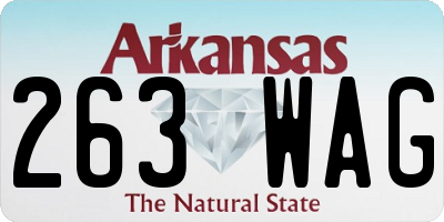 AR license plate 263WAG
