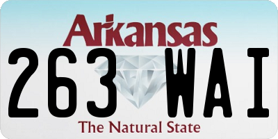 AR license plate 263WAI