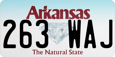 AR license plate 263WAJ