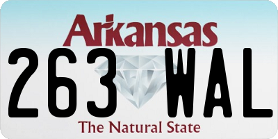 AR license plate 263WAL