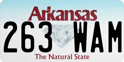 AR license plate 263WAM