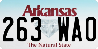 AR license plate 263WAO