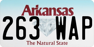 AR license plate 263WAP