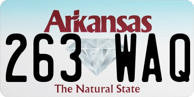 AR license plate 263WAQ