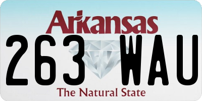 AR license plate 263WAU