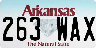 AR license plate 263WAX